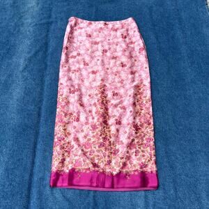 handmade textured floral slit maxi skirt